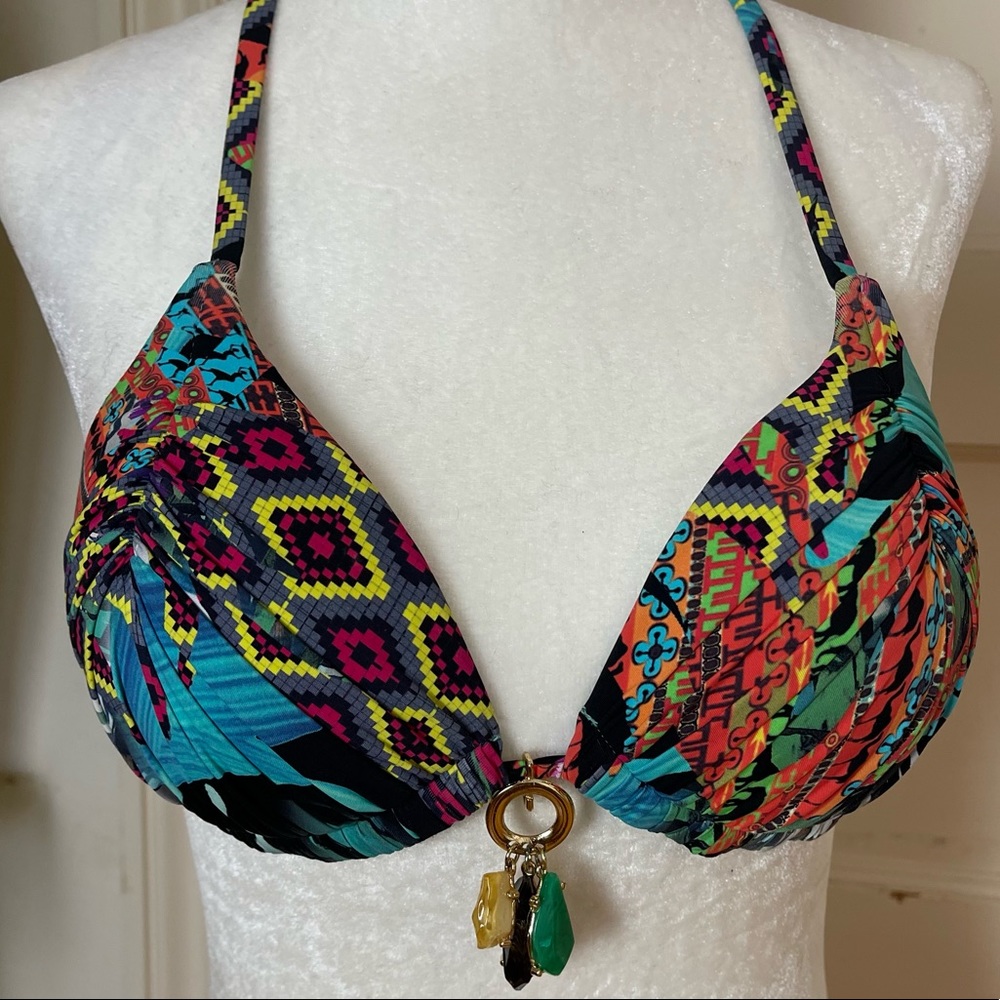 Jewel detail bikini top size M